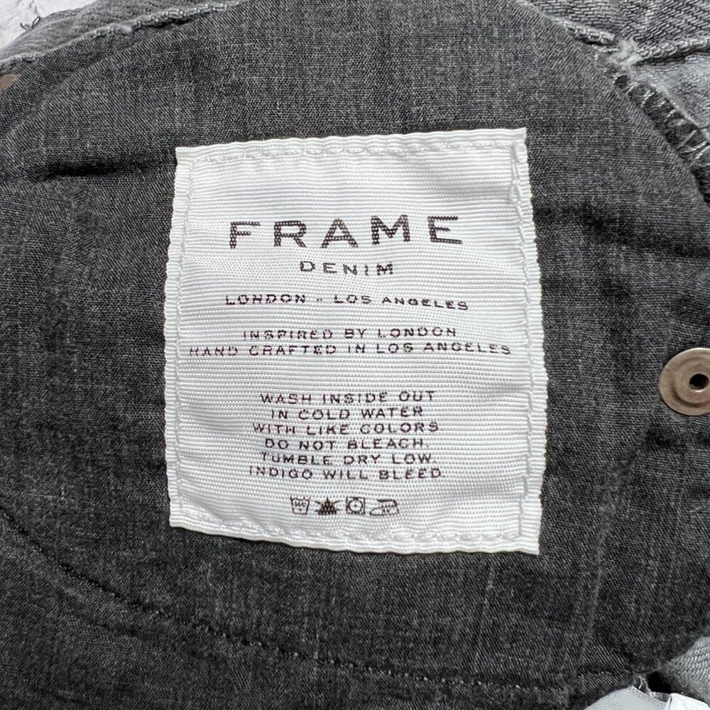 Frame Le Mix Nouveau Jeans SIZE 25 RUNS SMALL Ash Gray Two Tone Raw Hem - Picture 14 of 14